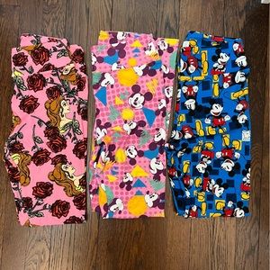 Lularoe Disney leggings - One Size OS - Set of 3